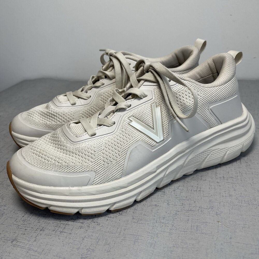 Vionic Womens Walk Max Chunky Sneakers 10.5 Wide Cream Minimalist Arch Support